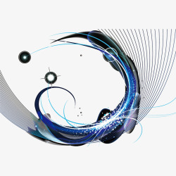 波浪线条矢量图素材