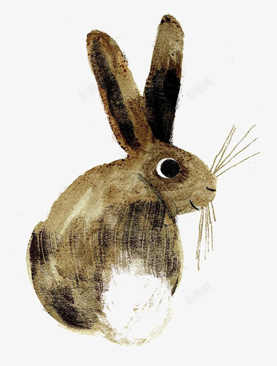 兔子png免抠素材_新图网 https://ixintu.com 动物 卡通 可爱 宠物 小动物 手绘 水彩 野兔