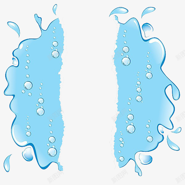 蓝色水滴png免抠素材_新图网 https://ixintu.com 一滩水 水滩 水滴 水珠 蓝色