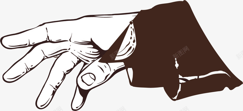 伸开的手素描简图png免抠素材_新图网 https://ixintu.com 人手 人物 左右手 张开的 手势 手部素描 指向 简图 素描 袖子