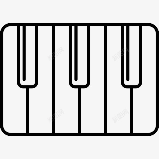 钢琴键图标png_新图网 https://ixintu.com 合成器 和声 钢琴 键盘 音乐键