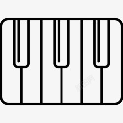 音乐合成器嗡嗡钢琴键图标高清图片