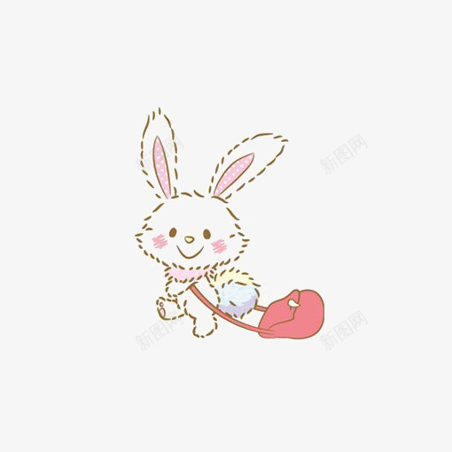 拟人兔子png免抠素材_新图网 https://ixintu.com 儿童绘本 兔子 动物 卡通 可爱 手绘 拟人 插画