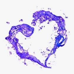 心形的水紫色水心高清图片