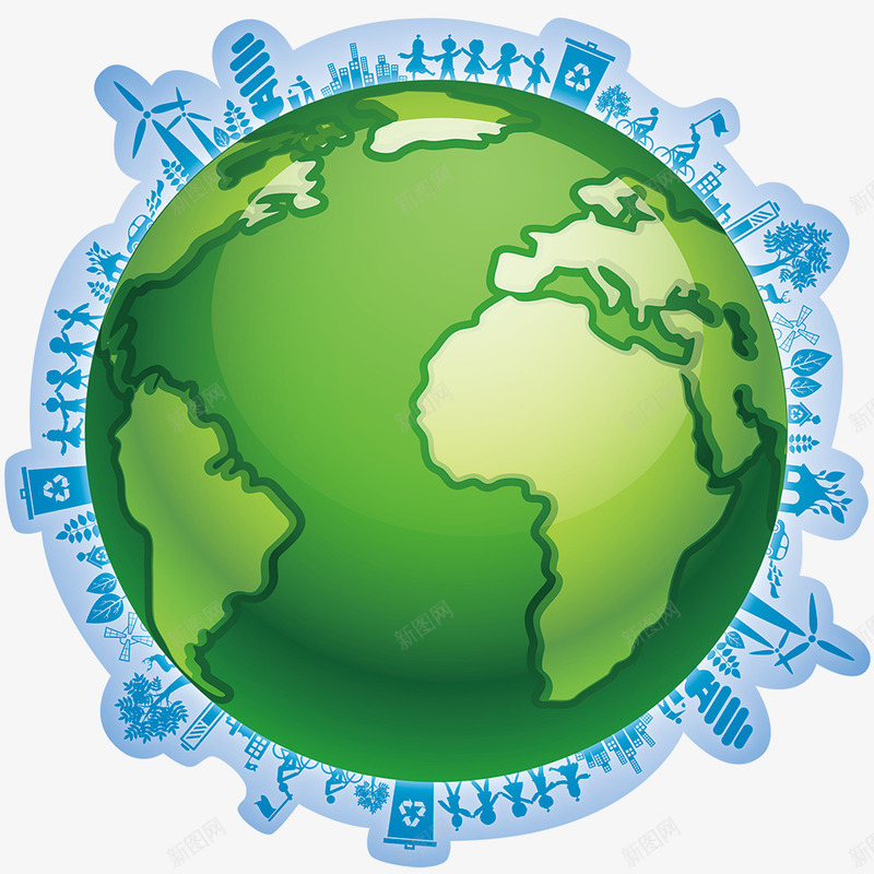 地球堆头地贴png免抠素材_新图网 https://ixintu.com 72dpi psd psd分层素材 人物剪影 源文件