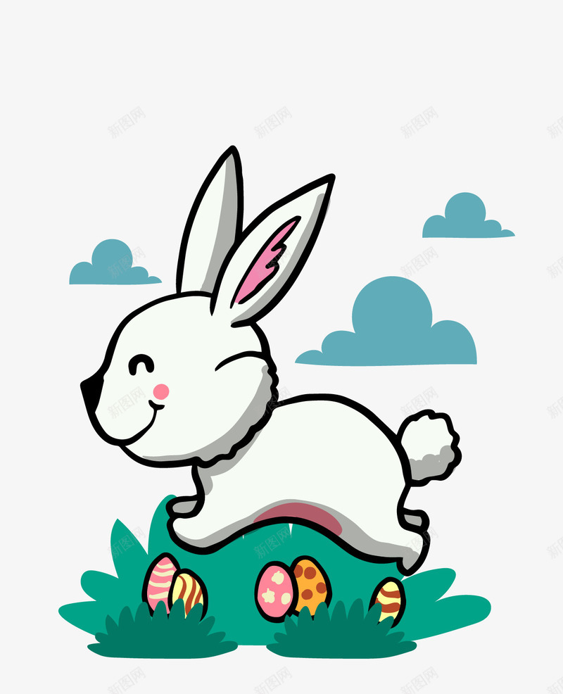 奔跑的兔子矢量图ai免抠素材_新图网 https://ixintu.com png图形 png装饰 兔子 动物 卡通 彩蛋 手绘 装饰 矢量图