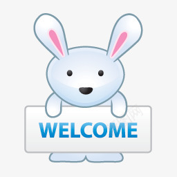 小白兔welcome欢迎图标图标
