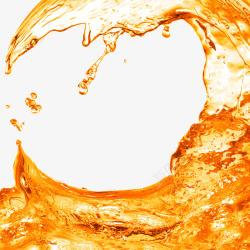 打散特效动作橙汁高清图片