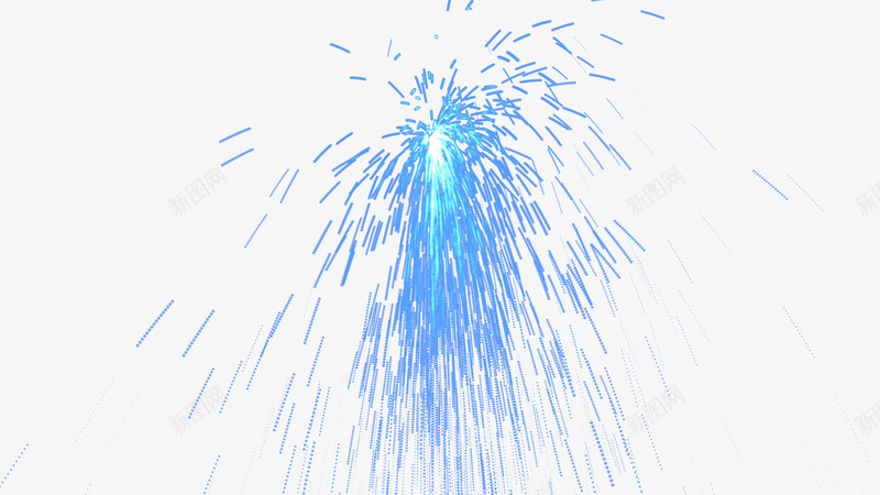 蓝色粒子迸射效果png免抠素材_新图网 https://ixintu.com 粒子特效 蓝色 超酷 迸射