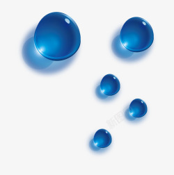 蓝色水珠素材