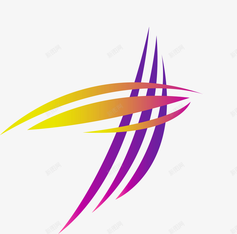 手绘线条logo图标png_新图网 https://ixintu.com logo 彩色线条 手绘 手绘线条