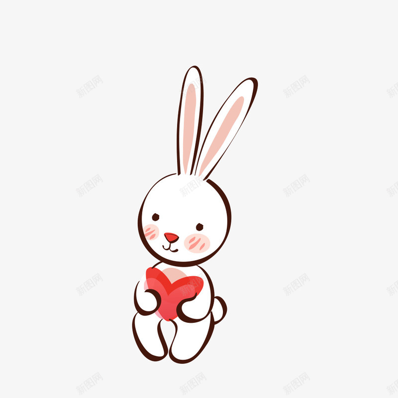 可爱小兔子png免抠素材_新图网 https://ixintu.com 可爱 大眼睛 小白兔 长耳朵
