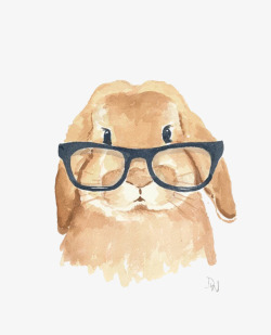 带眼镜的兔子带眼镜的兔子高清图片