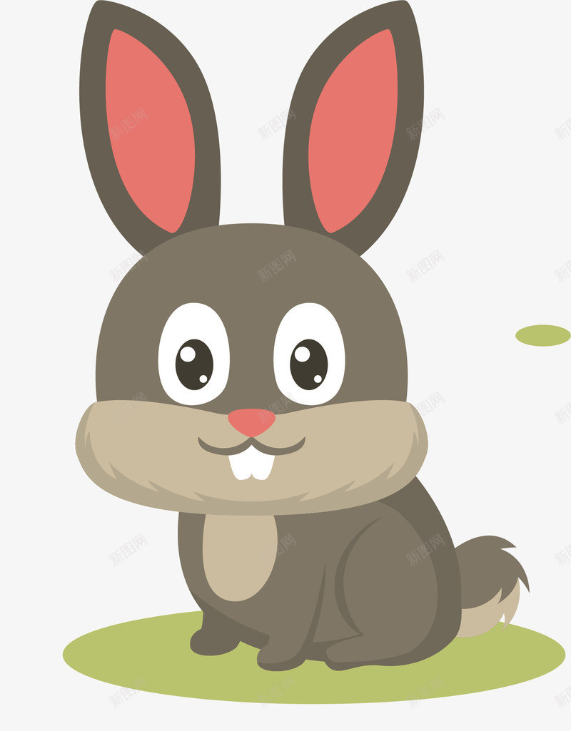 手绘小兔子png免抠素材_新图网 https://ixintu.com 创意 动物 卡通 大耳朵 小兔子 手绘