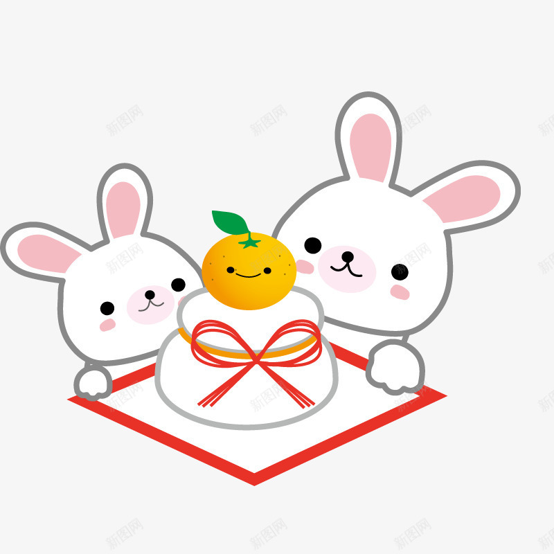 兔妈妈给兔宝宝过生日psd免抠素材_新图网 https://ixintu.com 兔兔 兔宝宝 兔年 卡通素材 可爱 小兔子 生日蛋糕 给妈妈过生日