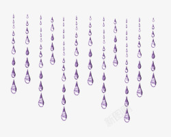 紫色水珠装饰素材