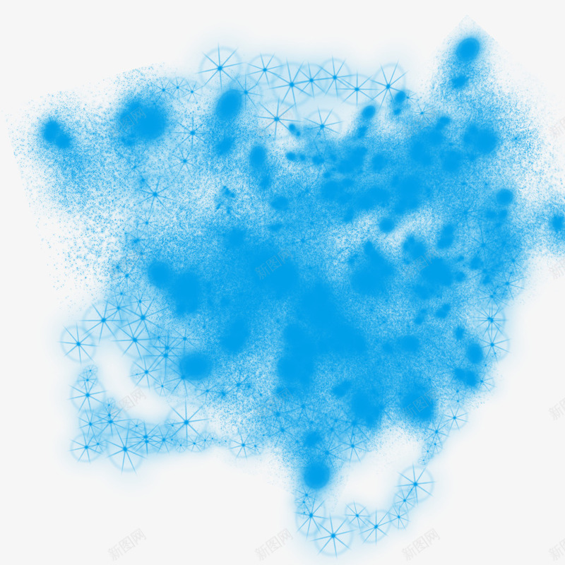 蓝色的光点png免抠素材_新图网 https://ixintu.com 光点 图案 小光点 效果 特效 背景 蓝色 装饰 闪烁 高光