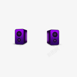 紫色音响素材