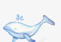 蓝色尾巴深海蓝鲸高清图片