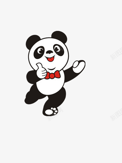 点赞的熊猫png免抠素材_新图网 https://ixintu.com 动物 开心 手势 熊猫眼 素材 赞赞赞