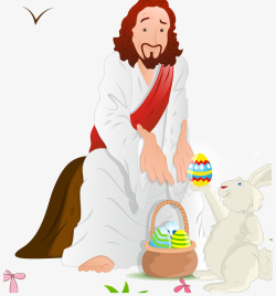 耶稣和彩蛋素材