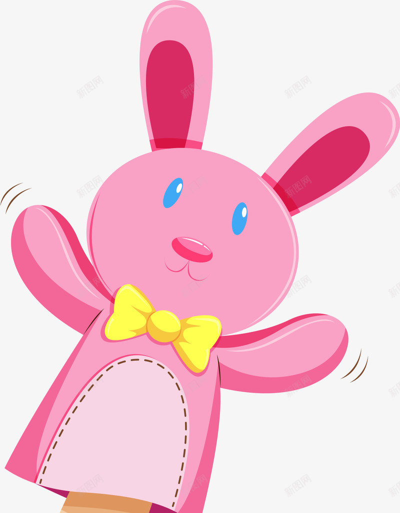 粉色卡通兔子公仔png免抠素材_新图网 https://ixintu.com 儿童玩具 兔子公仔 兔子玩偶 小孩 游戏 玩耍 童趣