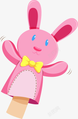 游戏兔子素材粉色卡通兔子公仔高清图片