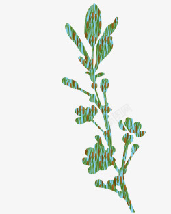 点缀物品绿色枫叶简约环形点缀物高清图片