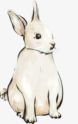 可爱手绘兔子创意素材