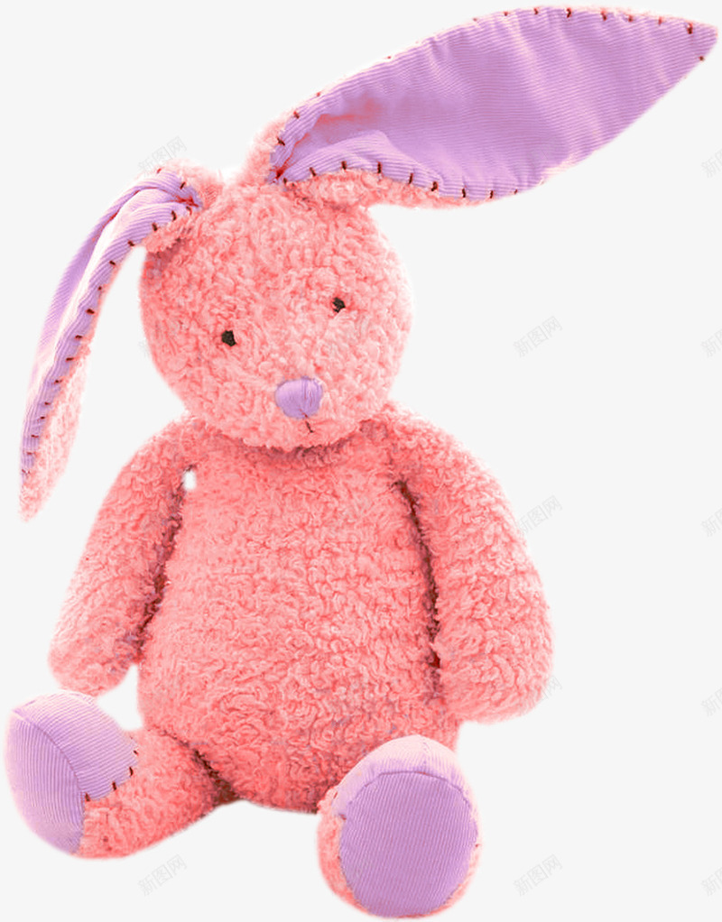 粉色兔子png免抠素材_新图网 https://ixintu.com 兔子 毛绒兔子 漂亮兔子 玩具兔子