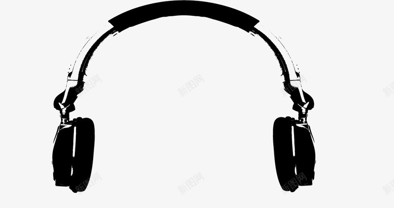 手绘耳机png免抠素材_新图网 https://ixintu.com 剪影 手绘 数码产品 电子产品 耳机 音乐