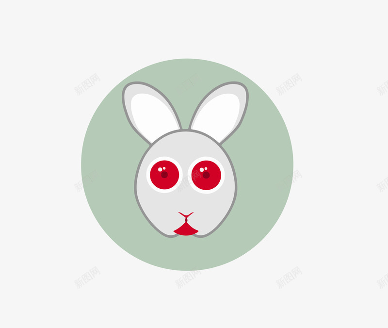 眼睛发光的兔子矢量图图标ai_新图网 https://ixintu.com ai格式 兔子 卡通 图标 扁平设计 眼睛 眼睛发光 眼睛放光 矢量图免费下载 矢量图