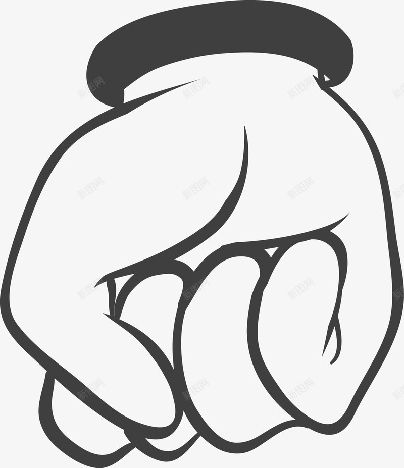 卡通向下的拳头图标png_新图网 https://ixintu.com 卡通 卡通手 手 手势 手势矢量图 手指 手指图 手掌 手绘手 拳头 指示 简单的手