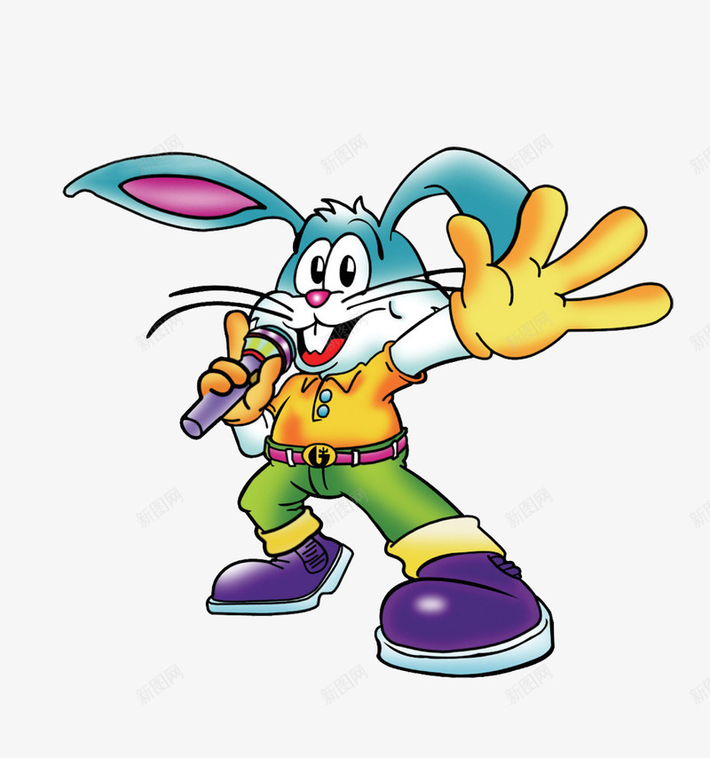 唯美卡通可爱兔子唱歌png免抠素材_新图网 https://ixintu.com 兔子 卡通 可爱 唯美 唱歌 话筒