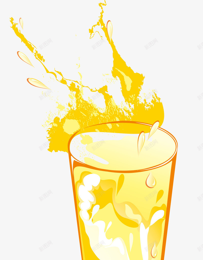 金色杯子水滴图png免抠素材_新图网 https://ixintu.com 光泽 光泽感 创意图 图形 彩色 杯子 水滴 质感 金色 黄色