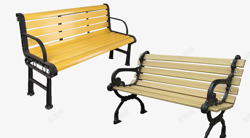 款式多样的长椅png免抠素材_新图网 https://ixintu.com 公园椅 带靠背 现代简约 美观大方 舒适