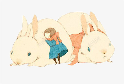 唯美复古兔子图案png免抠素材_新图网 https://ixintu.com 兔子图案 素描 绘画兔