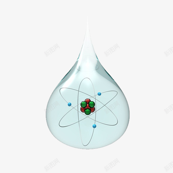 分子结构图png免抠素材_新图网 https://ixintu.com 分子 卡通 手绘 水滴 简笔 结构图 蓝色的