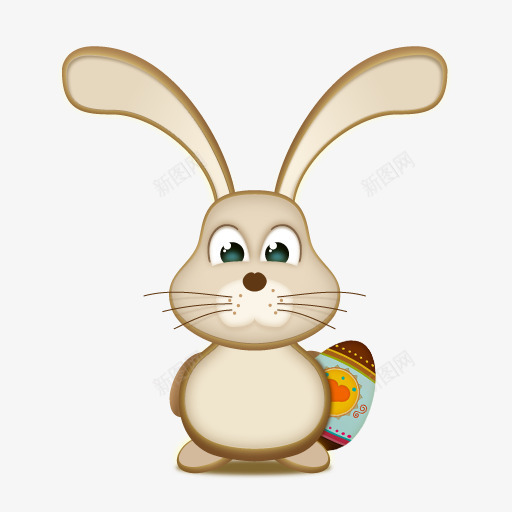 卡通兔子可爱兔子拿着橄榄球兔子图标png_新图网 https://ixintu.com 兔子 卡通 可爱 拿着 橄榄球