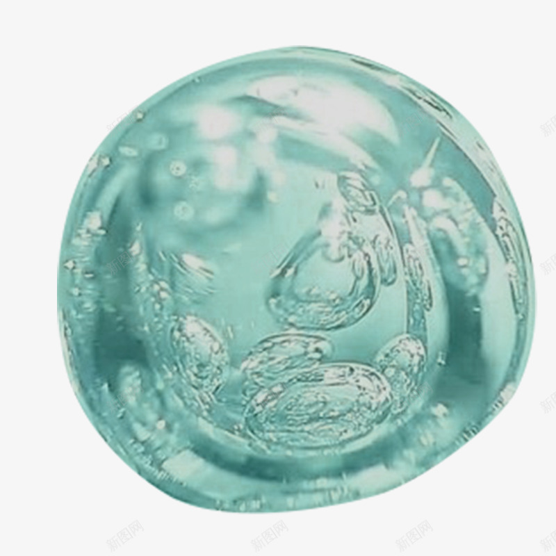 蓝绿色水滴png免抠素材_新图网 https://ixintu.com 水滴 水纹 水面 装饰
