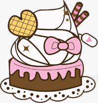 创意元素粉红色小蛋糕png免抠素材_新图网 https://ixintu.com 元素 创意 粉红色 蛋糕