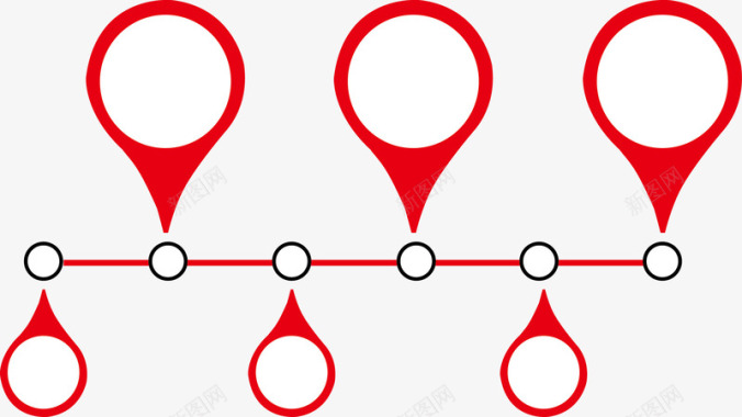 红色地图标示图标