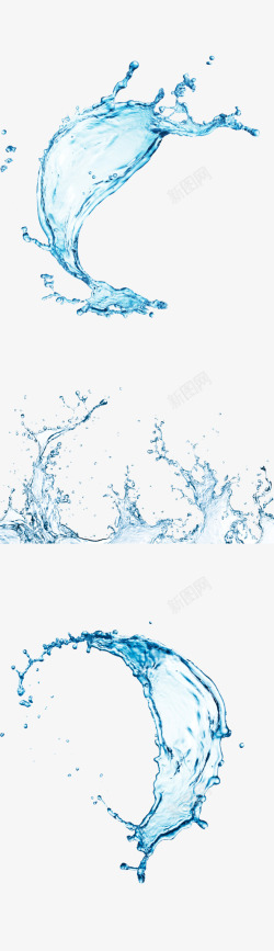 水质现代蓝色水滴泼洒效果多图高清图片