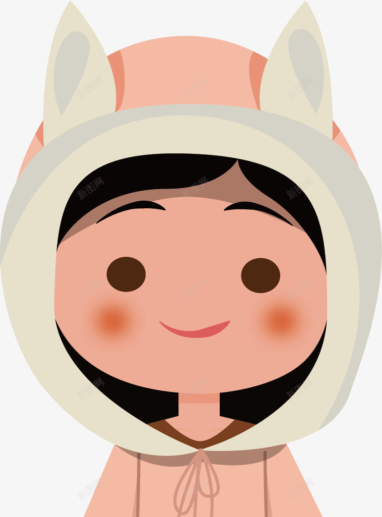 兔耳朵外套png免抠素材_新图网 https://ixintu.com 兔耳朵 女式上衣 粉红 粉红外套