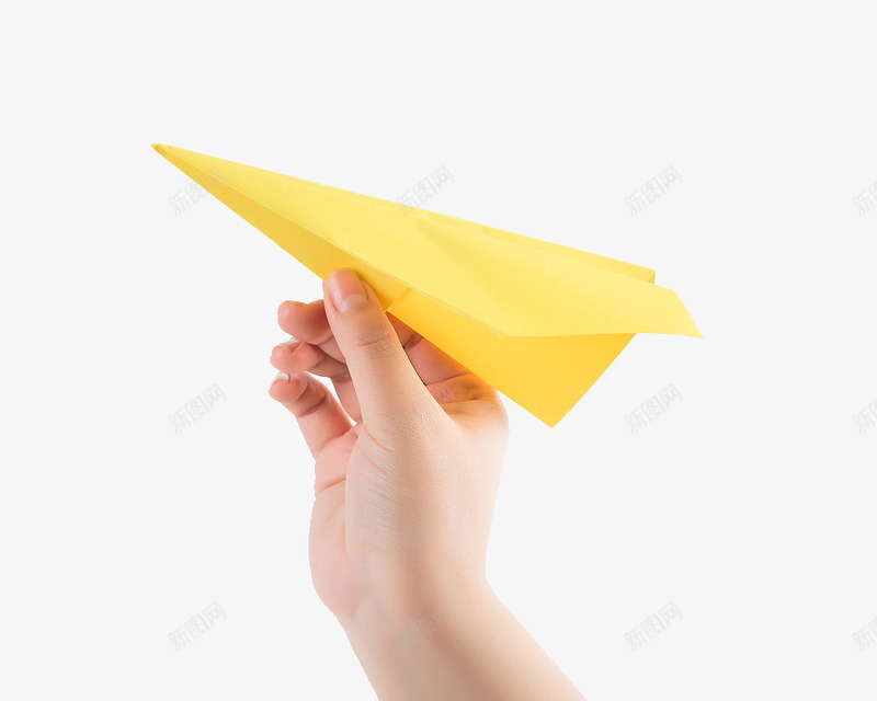 黄色纸飞机png免抠素材_新图网 https://ixintu.com 手 手势 纸飞机 纸飞机图案 黄色