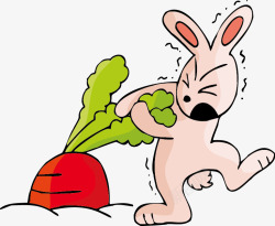 拔萝卜兔子拔萝卜高清图片
