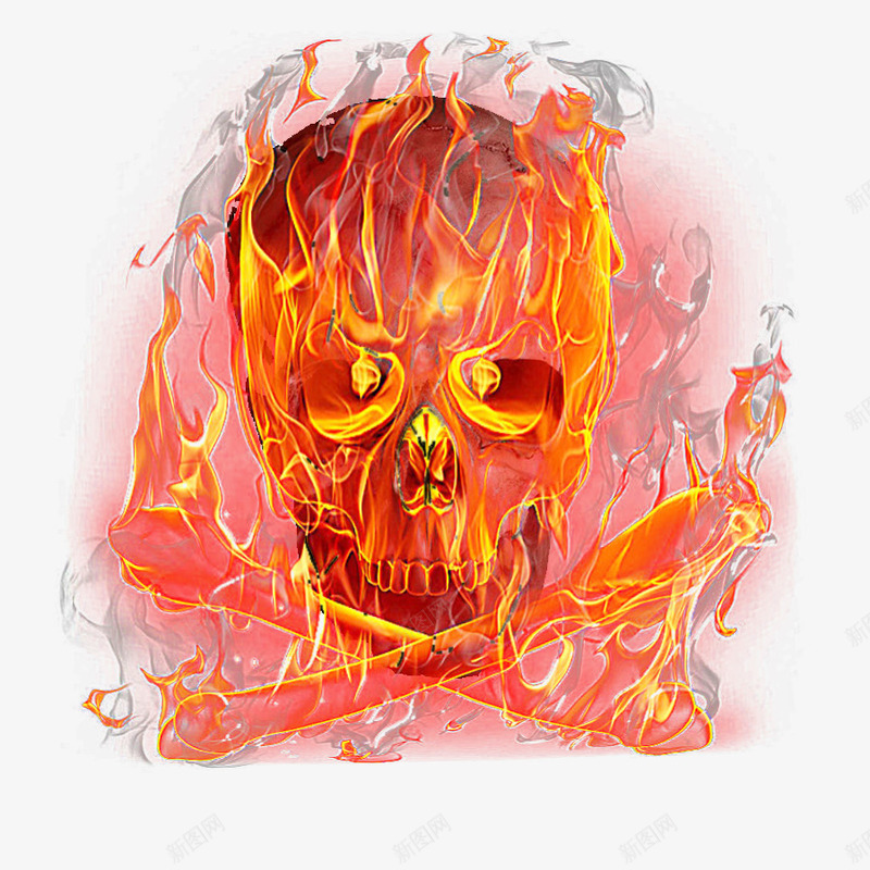 火焰骷髅头png免抠素材_新图网 https://ixintu.com 合成 火焰 火焰喷射 火焰骷髅头 火焰骷髅头PNG 特效 红色 骷髅头