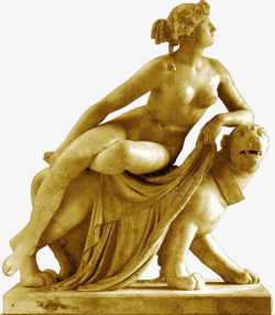 动物雕像骑着坐骑的女士雕像高清图片