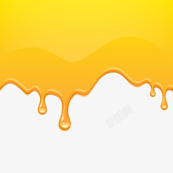 明黄黄色水滴边框高清图片