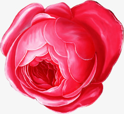 手绘红色分层花朵玫瑰素材
